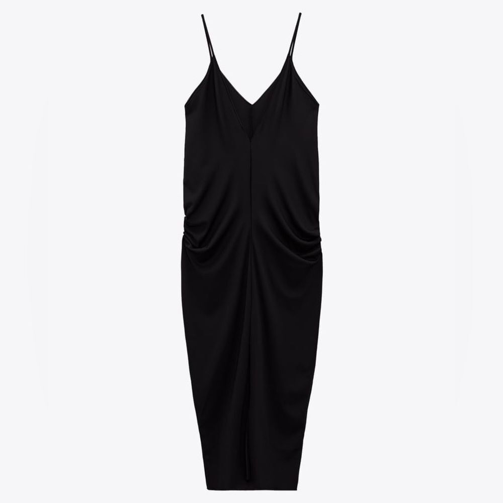 ZARA LONG COCOON DRESS - Picture 7 of 9